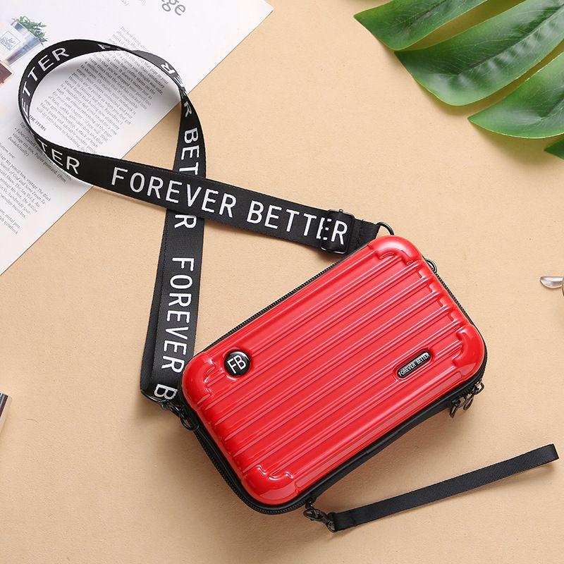 2024 New Luggage Women's Small Bag Crossbody Shoulder Personality Hand-Held Mini Suitcase-Style Small Square Box Bag