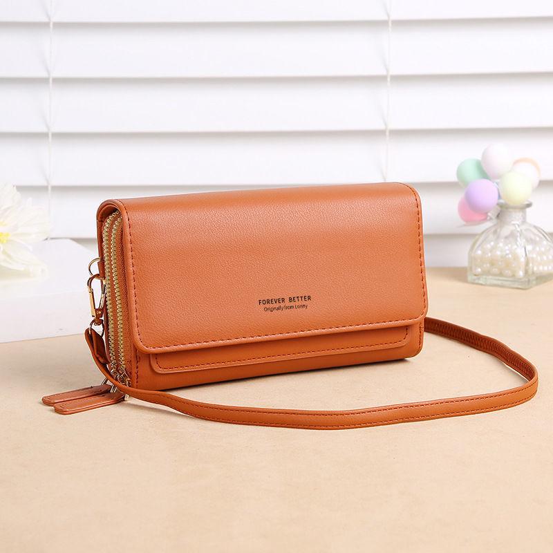 2024 new touch screen mobile phone bag Women's fashion Versatile one shoulder messenger bag Transparent mobile phone wallet