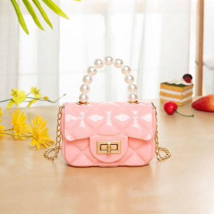 Mini Bag Women's 2024 New Women's Bag Crossbody All-Matching New Mini Jelly Bag Pearl Tote