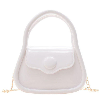 2024 new women's jelly bag small and delicate chain bag mini small bag portable one-shoulder messenger bag women's chain bag girl's advanced sense diagonal chain bag