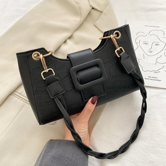 High-quality PU underarm bag simple texture small bag women's 2024 new fashion and popular portable messenger bag all-match shoulder underarm bag