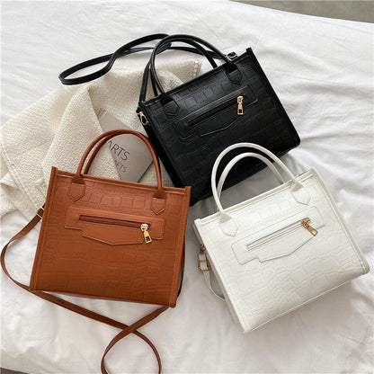 PU handbag popular shoulder bag women's 2024 new trendy fashion women's bag autumn and winter high-quality texture solid color versatile casual shoulder bag women's temperament women's bag