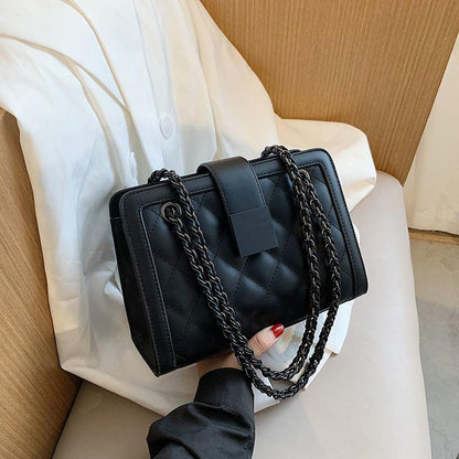 Chain bag, new women's bag, 2024, new fashion net, red diamond lattice bag, versatile single-shoulder messenger bag, underarm bag, large-capacity women's bag