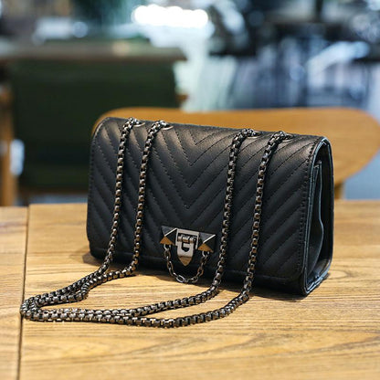 Women's Bag 2024 New Retro Korean Type Small Bag Women's Fashion Trendy Chain Crossbody Small Square Bag Embroidery Thread Shoulder Bag