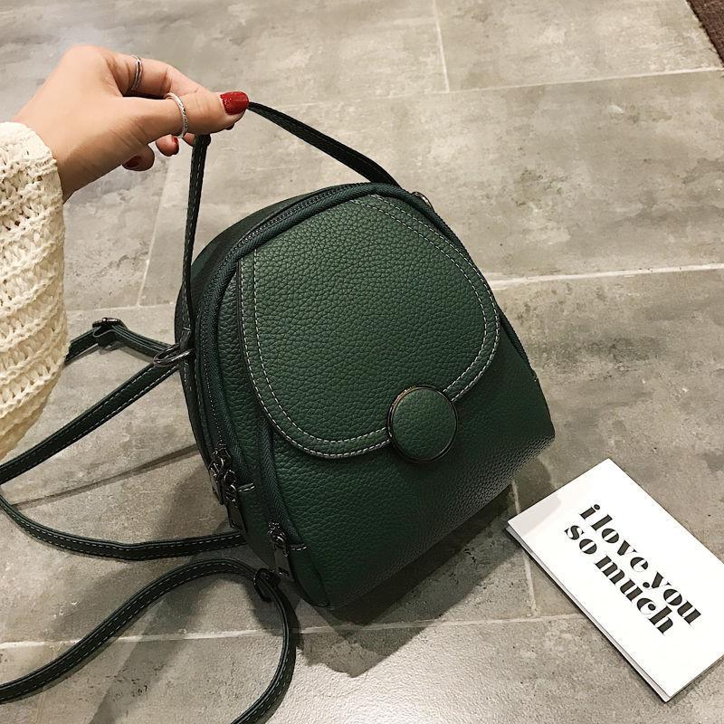 Genuine Leather Soft Leather Women's Bag 2024 New Double Shoulder Backpack Women's Versatile Women's Bag Oblique Straddle Bag Women's Large Capacity Bag