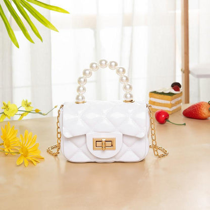 Mini Bag Women's 2024 New Women's Bag Crossbody All-Matching New Mini Jelly Bag Pearl Tote