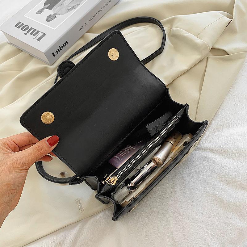 High-End Western Style Small Bag for Women 2024 New Korean Style Versatile Textured Crossbody Bag Fashionable Portable Small Square Bag