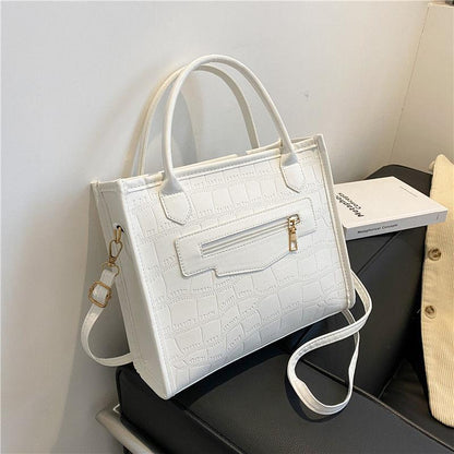 PU handbag popular shoulder bag women's 2024 new trendy fashion women's bag autumn and winter high-quality texture solid color versatile casual shoulder bag women's temperament women's bag