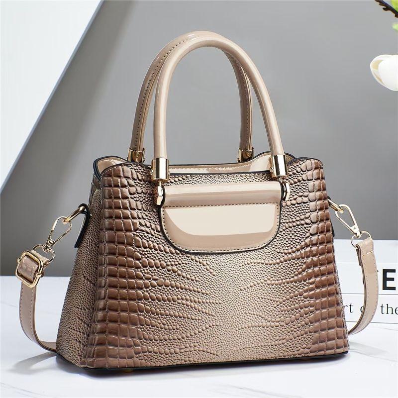 Advanced sense handbag for women 2024 new large capacity cross-body bag, crocodile pattern, popular handbag, fashionable net, red shoulder bag, temperament, women's work bag, diagonal bag, high-quality women's bag