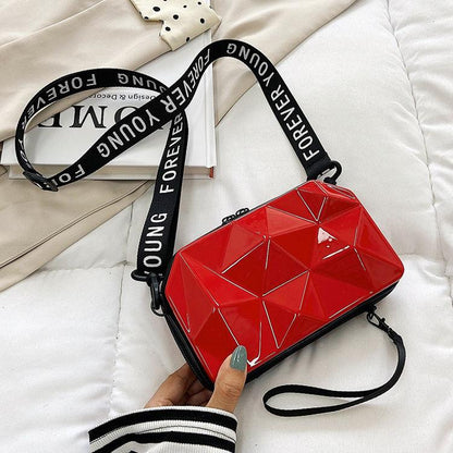 2024 new fashion small square bag trend personality slanting shoulder bag mini luggage bag fashion versatile bag mobile phone bag mini bag cute girl bag