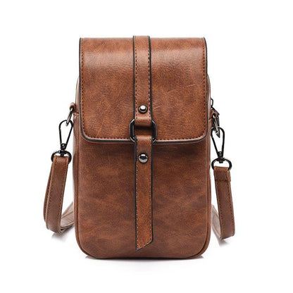 2024 New Versatile Retro Crossbody Small Bag Fashion Mini Shoulder Bag Simple and Magnificent Daily Versatile Mobile Bag Exquisite Multifunctional Solid Color Women's Bag