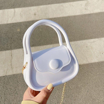 2024 new women's jelly bag small and delicate chain bag mini small bag portable one-shoulder messenger bag women's chain bag girl's advanced sense diagonal chain bag