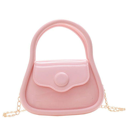 2024 new women's jelly bag small and delicate chain bag mini small bag portable one-shoulder messenger bag women's chain bag girl's advanced sense diagonal chain bag