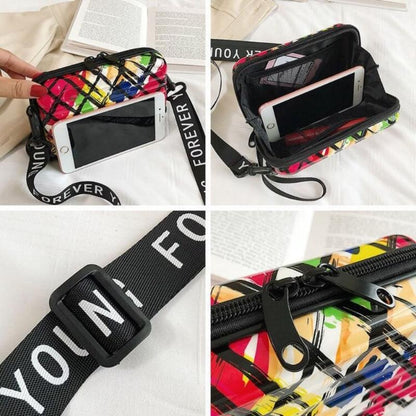 Small Suitcase 2024 New Mini Wide Shoulder Strap Diagonal Crossbody Versatile Fashion Box Square Pouch