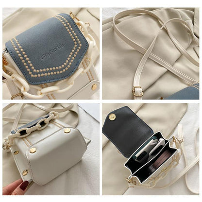 Niche Acrylic Portable Mini Phone Bag 2024 New Trendy Orange All-Match Shoulder Bag Fashion Crossbody