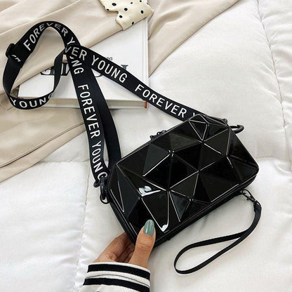 2024 new fashion small square bag trend personality slanting shoulder bag mini luggage bag fashion versatile bag mobile phone bag mini bag cute girl bag