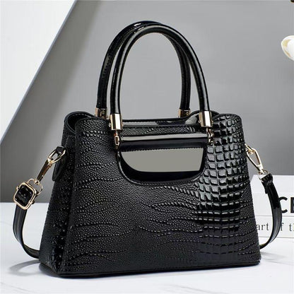 Advanced sense handbag for women 2024 new large capacity cross-body bag, crocodile pattern, popular handbag, fashionable net, red shoulder bag, temperament, women's work bag, diagonal bag, high-quality women's bag