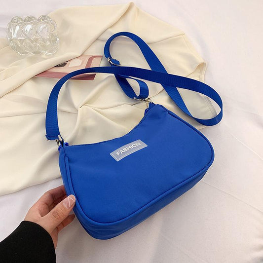 Summer High-Grade Small Bag for Women 2024 New Western Style All-Matching Broadband One-Shoulder Bag Canvas Bag Fashion Messenger Bag