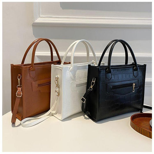 PU handbag popular shoulder bag women's 2024 new trendy fashion women's bag autumn and winter high-quality texture solid color versatile casual shoulder bag women's temperament women's bag