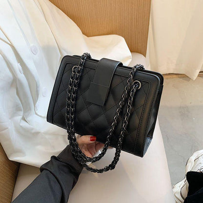 Chain bag, new women's bag, 2024, new fashion net, red diamond lattice bag, versatile single-shoulder messenger bag, underarm bag, large-capacity women's bag