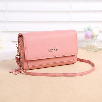 2024 new touch screen mobile phone bag Women's fashion Versatile one shoulder messenger bag Transparent mobile phone wallet