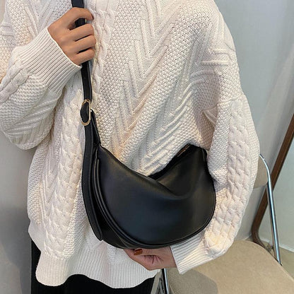 Retro PU diagonal bag women's large-capacity shoulder bag 2024 new high-quality autumn and winter single-shoulder messenger bag high-quality PU dumpling bag