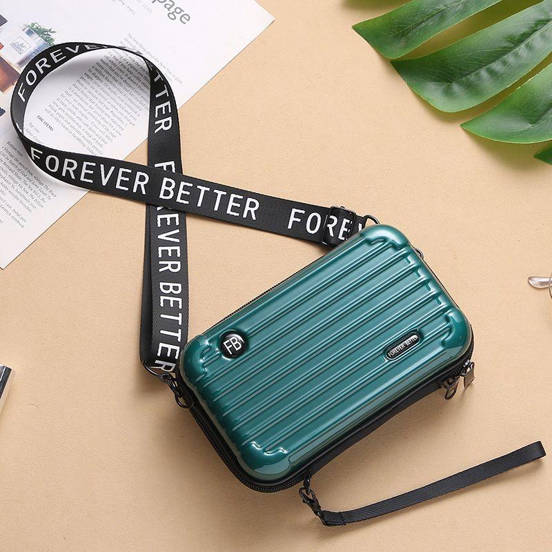 2024 New Luggage Women's Small Bag Crossbody Shoulder Personality Hand-Held Mini Suitcase-Style Small Square Box Bag