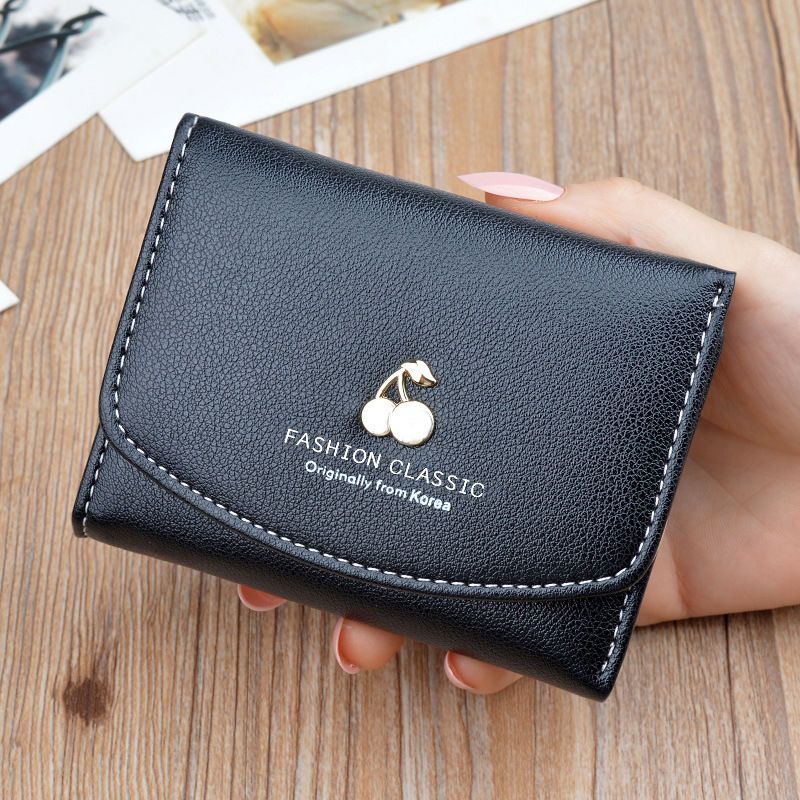 Women's Wallet Women's Short Cute Mini Zero Wallet Student Thin Fashionable Soft Leather Wallet Wallet Trend