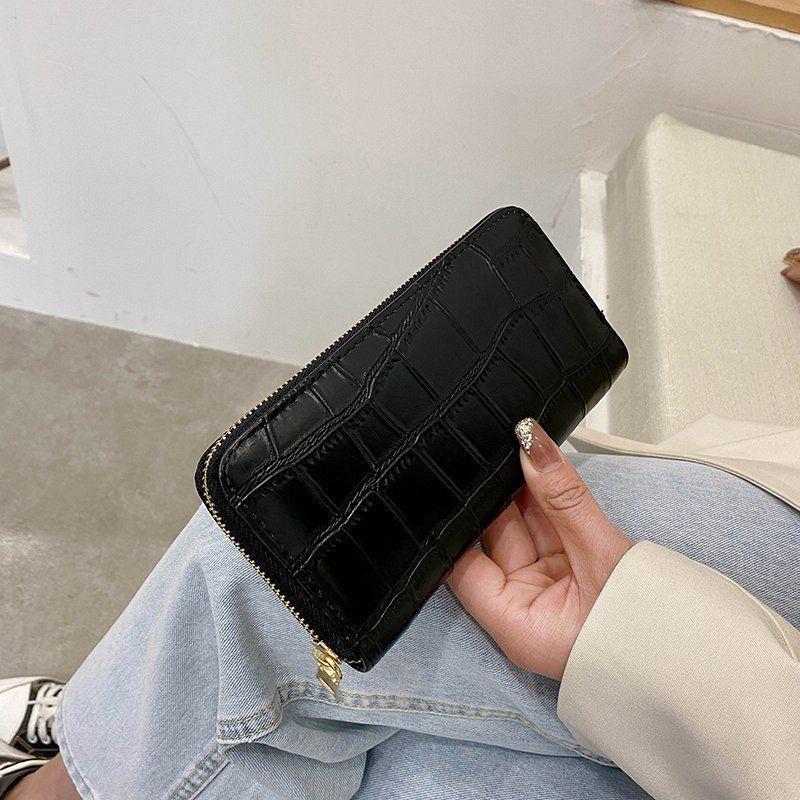 Korean Style 2021 New Clutch Purse Women's Long Zipper Multi-Functional All-Matching Wallet Large Capacity Phone Wallet