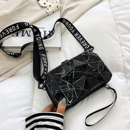 2024 new fashion small square bag trend personality slanting shoulder bag mini luggage bag fashion versatile bag mobile phone bag mini bag cute girl bag