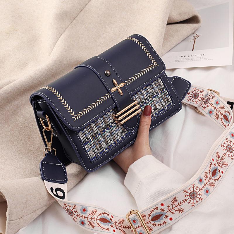 2024 new style small square bag fashion new fashion versatile simple single shoulder messenger bag temperament single shoulder bag high quality women's bag diagonal leather bag