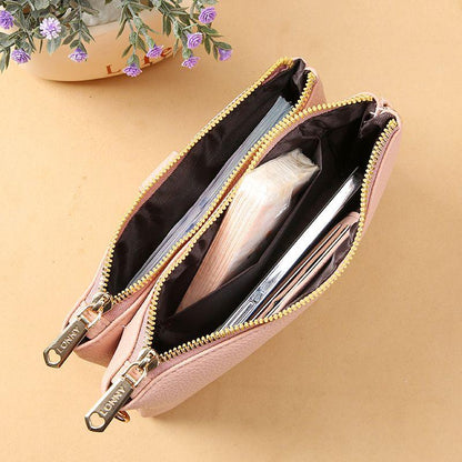 2024 New Pouch Women's Messenger Bag Mobile Phone Bag Korean Style Mature French Style Temperament Autumn and Winter Trendy One-Shoulder Bag