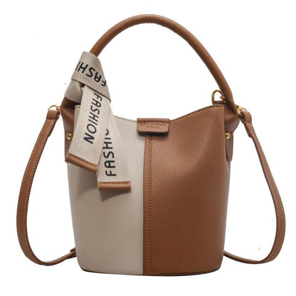 Popular fashion item this year Elegant temperament Small bag for women 2024 New summer Fashionable casual commuting ins Crossbody bag Contrast color design Simple and elegant Fashion Portable bucket bag