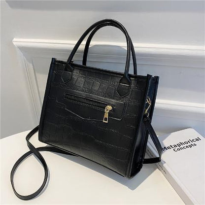 PU handbag popular shoulder bag women's 2024 new trendy fashion women's bag autumn and winter high-quality texture solid color versatile casual shoulder bag women's temperament women's bag