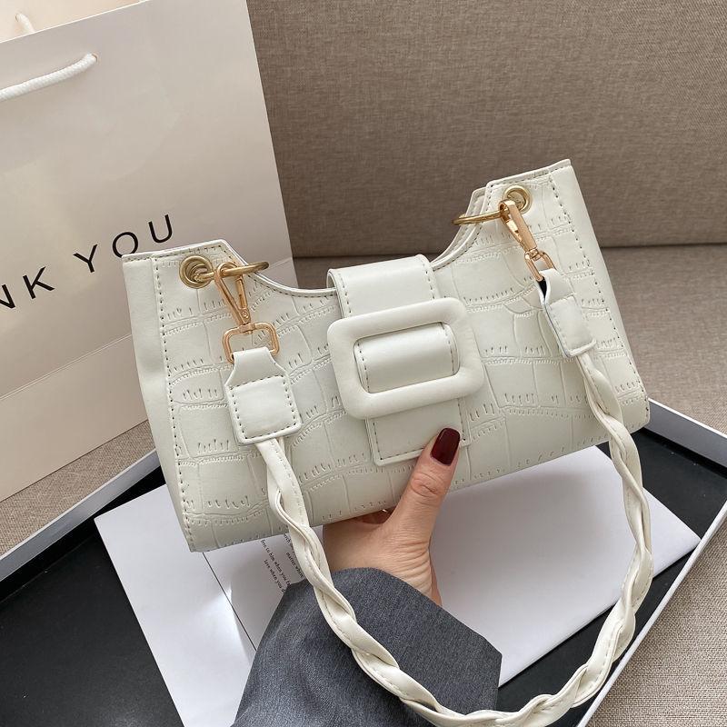 High-quality PU underarm bag simple texture small bag women's 2024 new fashion and popular portable messenger bag all-match shoulder underarm bag