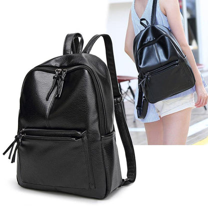 Fashion Travel Bag Solid Color Everyday Versatile Backpack Women's INS Schoolbag New High Capacity Advanced Computer Bag Retro Commuter Backpack Simple High Sense Shoulder Bag Handbag Women's Bag