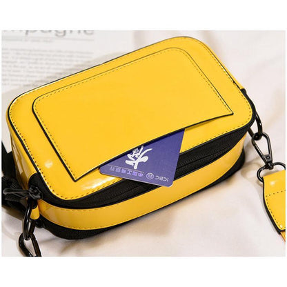 Leisure diagonal bag for women 2024 New Internet Red Fashion ins Cross body bag for female students Korean version Versatile patent leather one shoulder small square bag Waterproof leisure bag