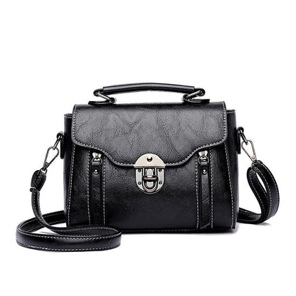 Vintage leather bag temperament shoulder bag elegant small bag women 2024 new fashion vintage handbag leather texture versatile soft leather small square bag advanced women's bag