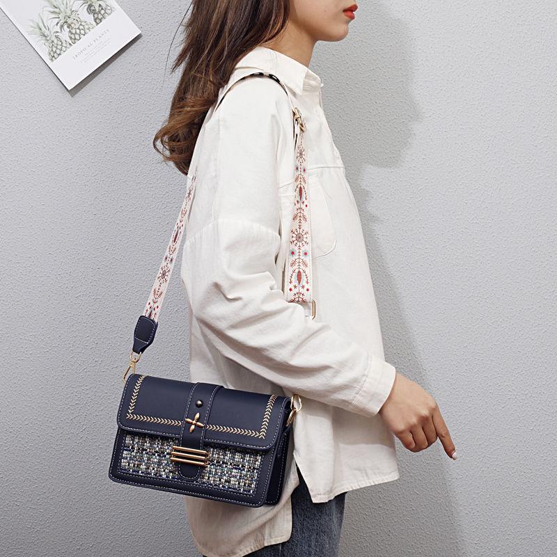 2024 new style small square bag fashion new fashion versatile simple single shoulder messenger bag temperament single shoulder bag high quality women's bag diagonal leather bag