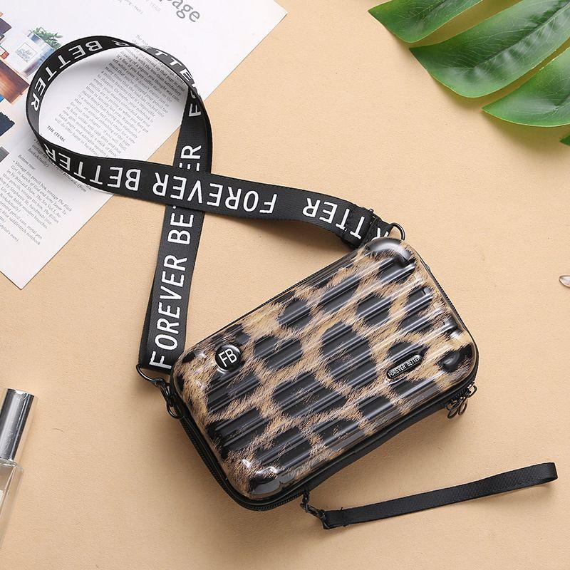 2024 New Luggage Women's Small Bag Crossbody Shoulder Personality Hand-Held Mini Suitcase-Style Small Square Box Bag