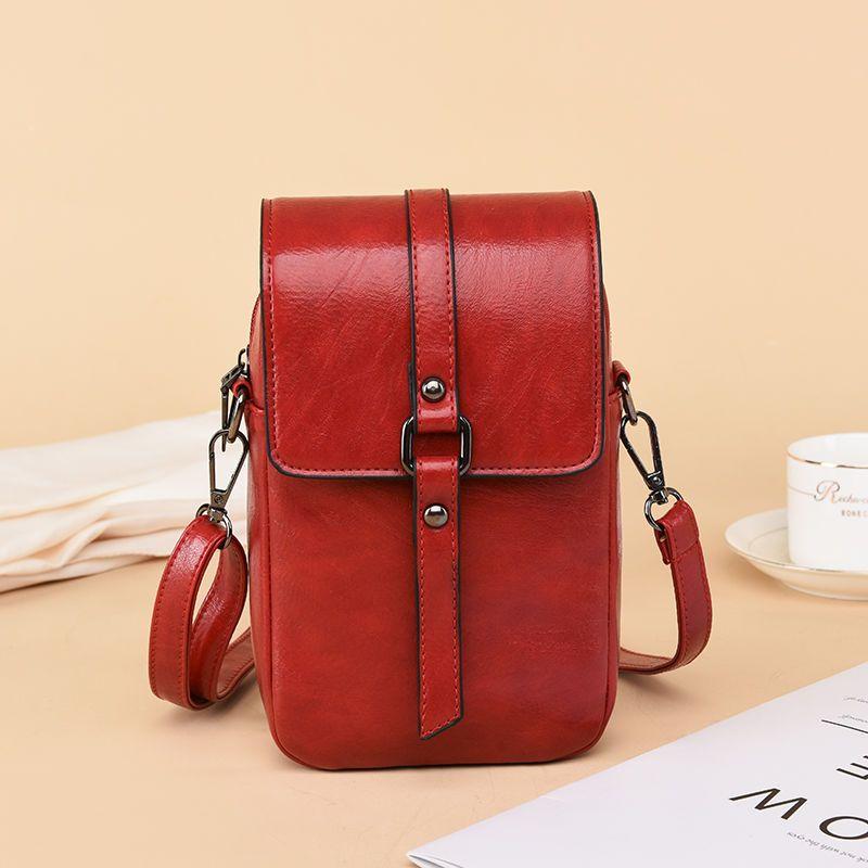 2024 New Versatile Retro Crossbody Small Bag Fashion Mini Shoulder Bag Simple and Magnificent Daily Versatile Mobile Bag Exquisite Multifunctional Solid Color Women's Bag