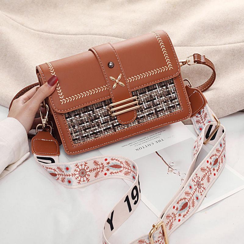 2024 new style small square bag fashion new fashion versatile simple single shoulder messenger bag temperament single shoulder bag high quality women's bag diagonal leather bag