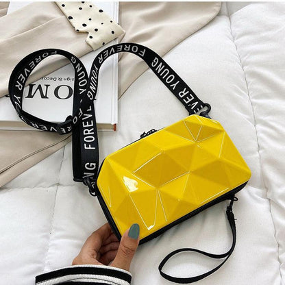 2024 new fashion small square bag trend personality slanting shoulder bag mini luggage bag fashion versatile bag mobile phone bag mini bag cute girl bag