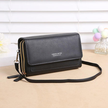 2024 new touch screen mobile phone bag Women's fashion Versatile one shoulder messenger bag Transparent mobile phone wallet