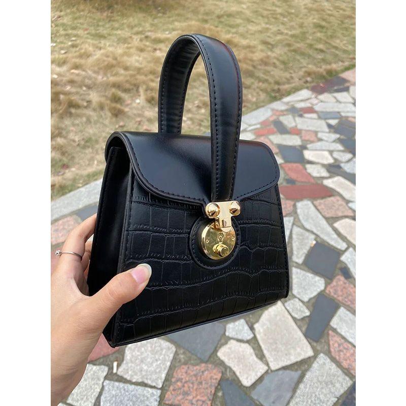 Personalized Design Box Bag Bag Women 2024 New Crocodile Pattern Handbag Fashion Brand Versatile One Shoulder Crossbody Bag Personalized Bag