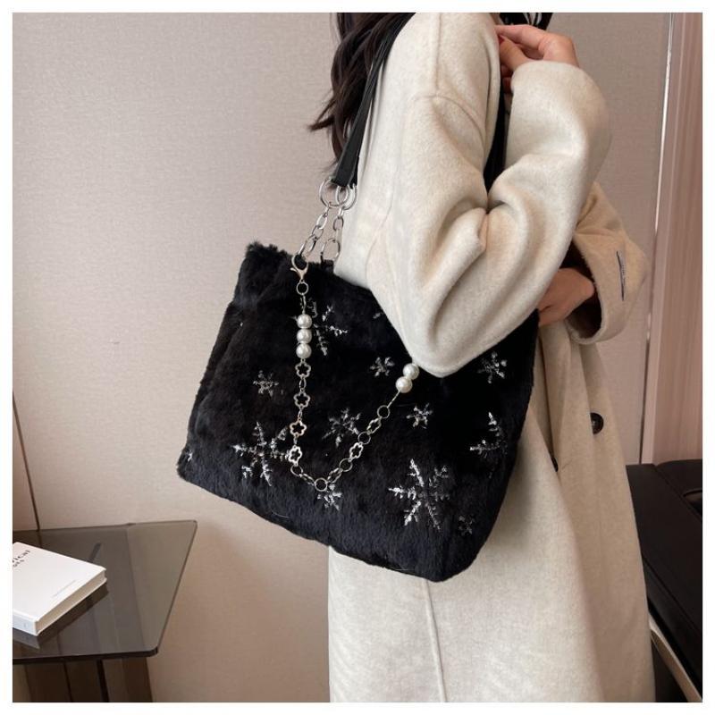 Popular bag female large capacity 2024 new fashion shoulder bag Joker texture shoulder commuter tote bag female