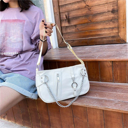 Fashion underarm bag 2024 new trend personality versatile one-shoulder messenger bag nylon cloth chain handbag women's high-quality underarm bag small bag