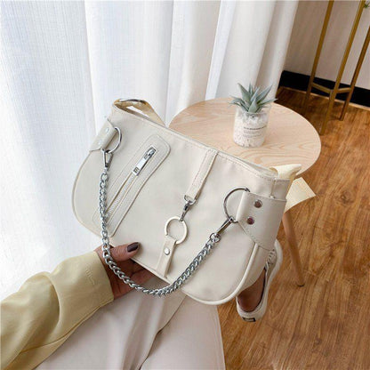 Fashion underarm bag 2024 new trend personality versatile one-shoulder messenger bag nylon cloth chain handbag women's high-quality underarm bag small bag