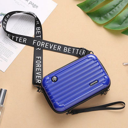 2024 New Luggage Women's Small Bag Crossbody Shoulder Personality Hand-Held Mini Suitcase-Style Small Square Box Bag