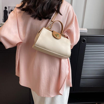 Design Elegant Commuter Bag Women's 2024 Summer New Fashion Versatile Contrast Color Handbag Advanced Sense Shoulder Bag Simple Daily Casual Crossbody Bag Intellectual Temperament Women's Bag